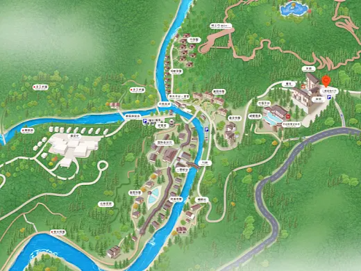 井冈山结合景区手绘地图智慧导览和720全景技术，可以让景区更加“动”起来，为游客提供更加身临其境的导览体验。